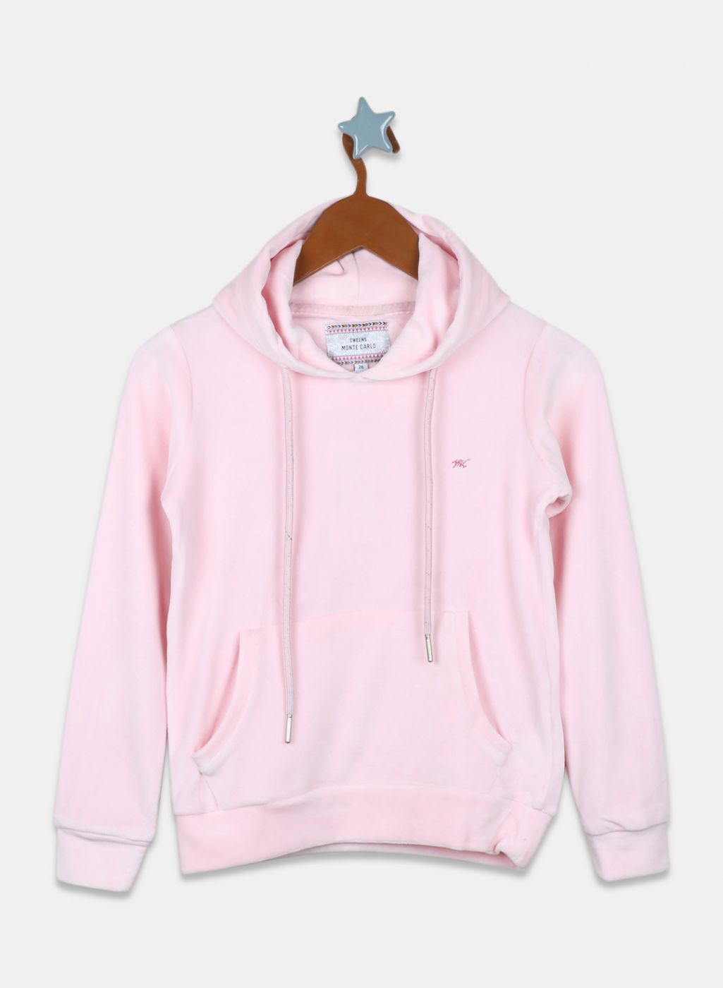 Girls Pink Solid Sweatshirt