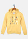 Girls Mustard Printed Sweatshirt