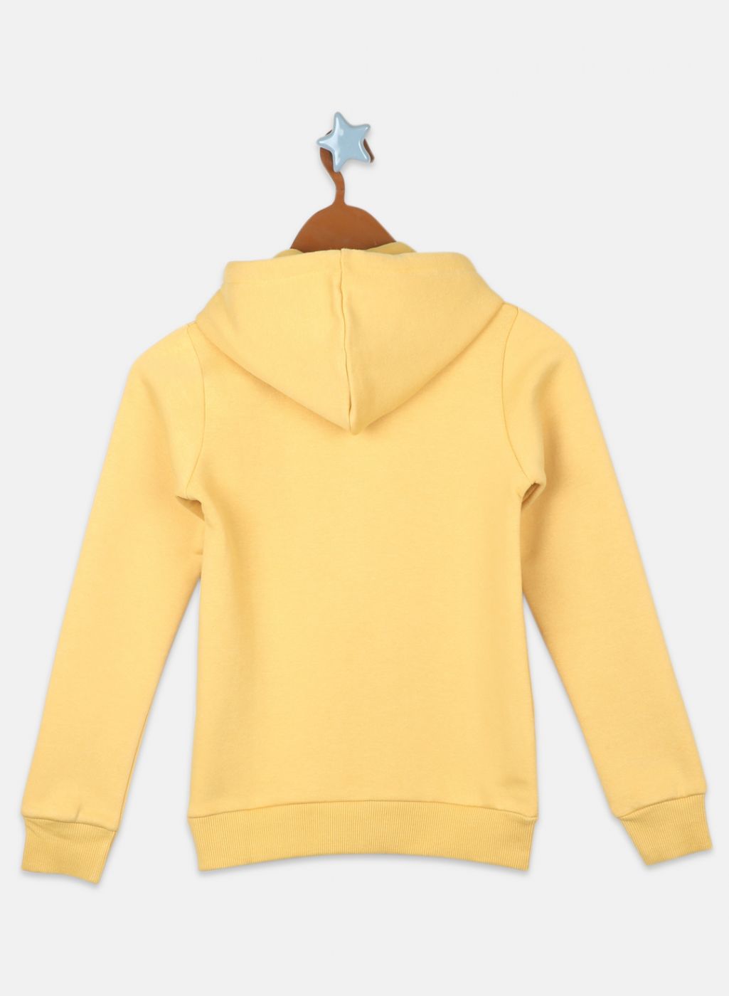Girls Mustard Printed Sweatshirt