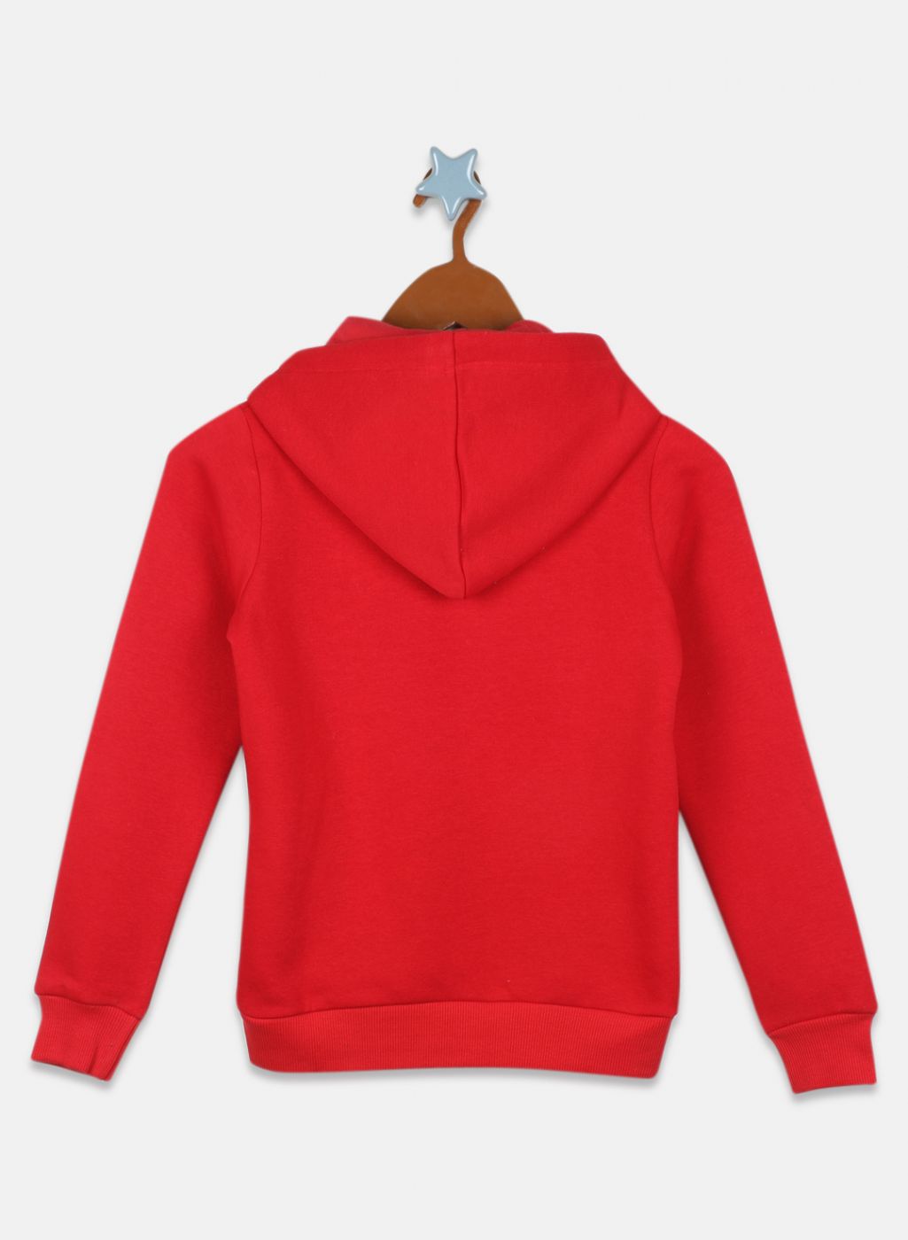 Girls Red Printed Sweatshirt