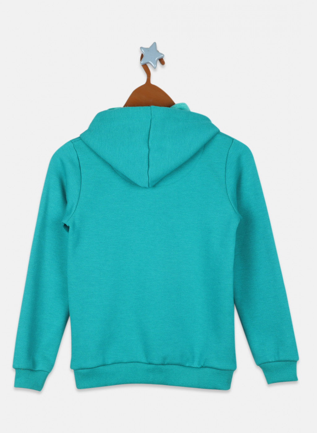 Girls Green Printed Sweatshirt