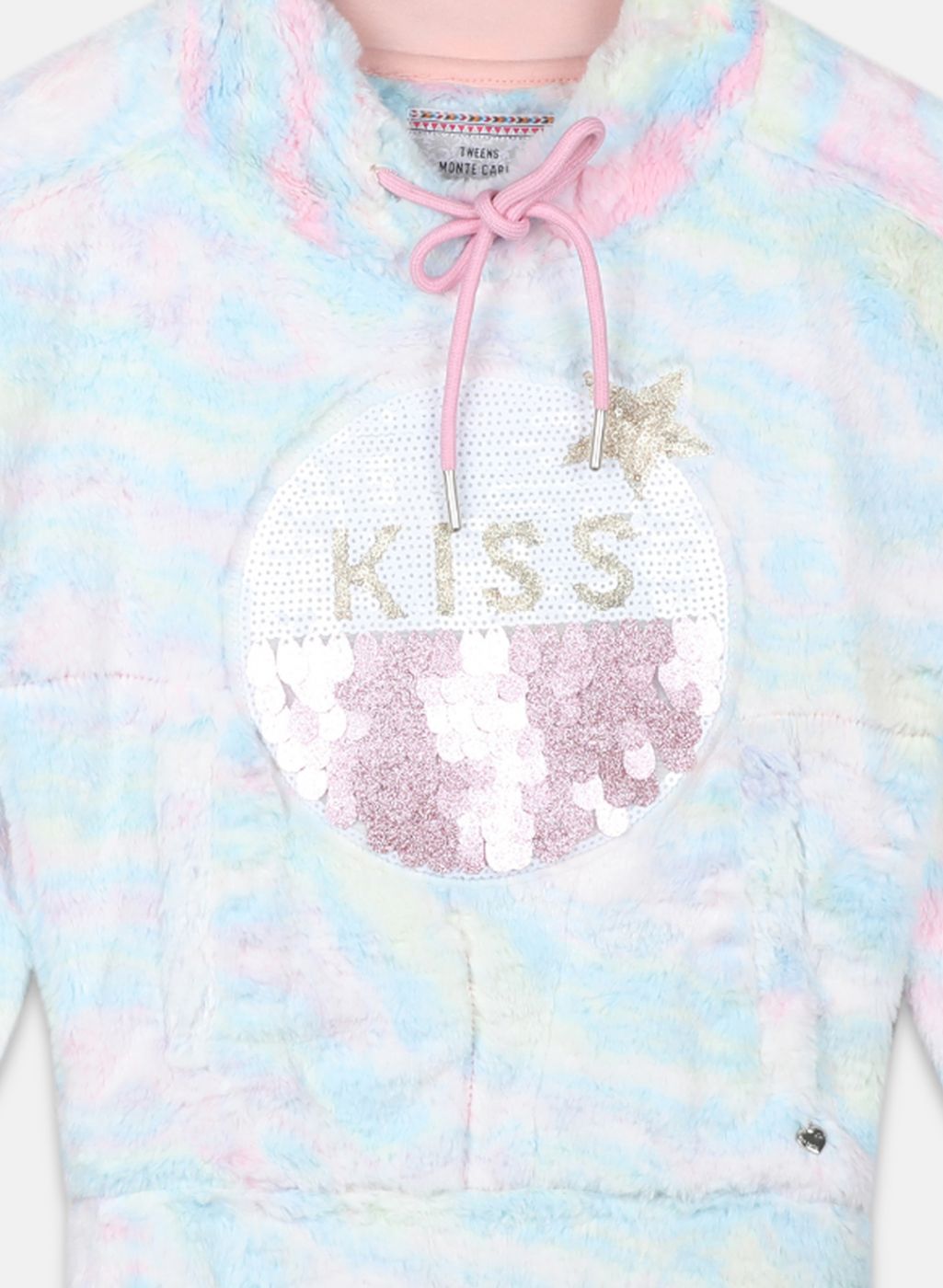 Girls Pink Printed Sweatshirt