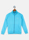 Girls Blue Solid Sweatshirt