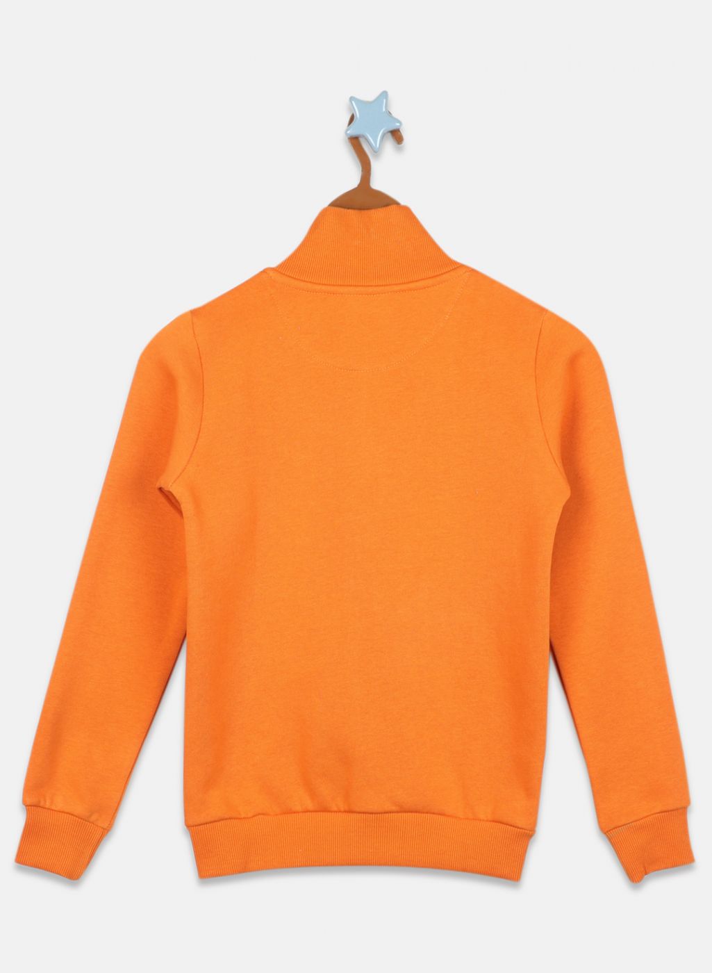 Girls Orange Solid Sweatshirt
