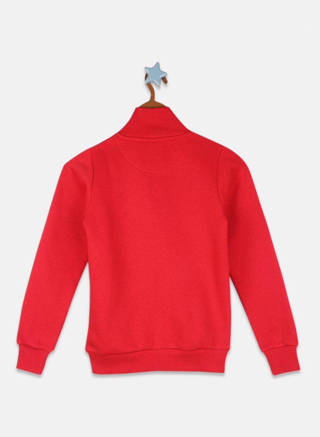 Girls Red Solid Sweatshirt
