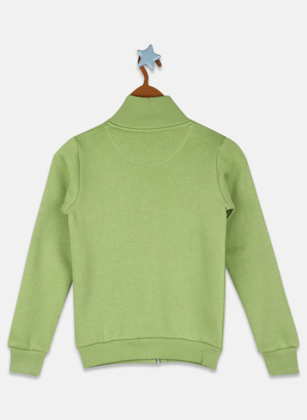 Girls Green Solid Sweatshirt