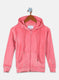 Girls Peach Solid Sweatshirt