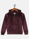 Girls Burgundy Solid Sweatshirt