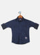 Boys Blue Solid Shirt