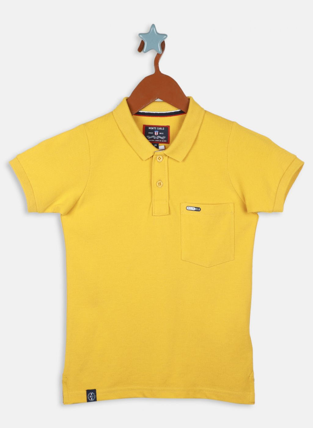 Boys Mustard Printed T-Shirt