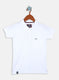 Boys White Printed T-Shirt