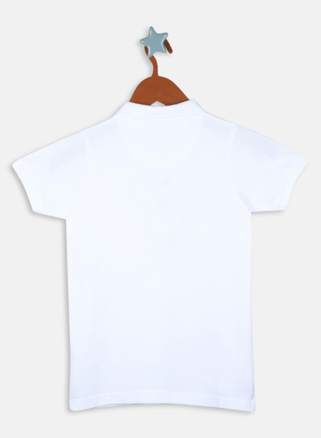 Boys White Printed T-Shirt