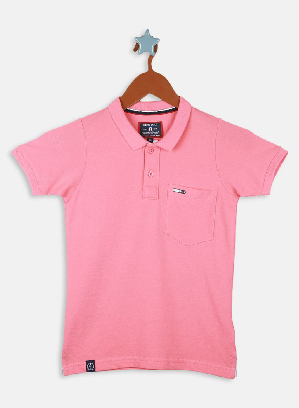 Boys Pink Printed T-Shirt