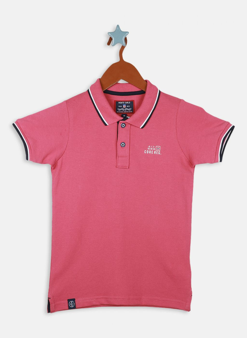 Boys Pink Printed T-Shirt
