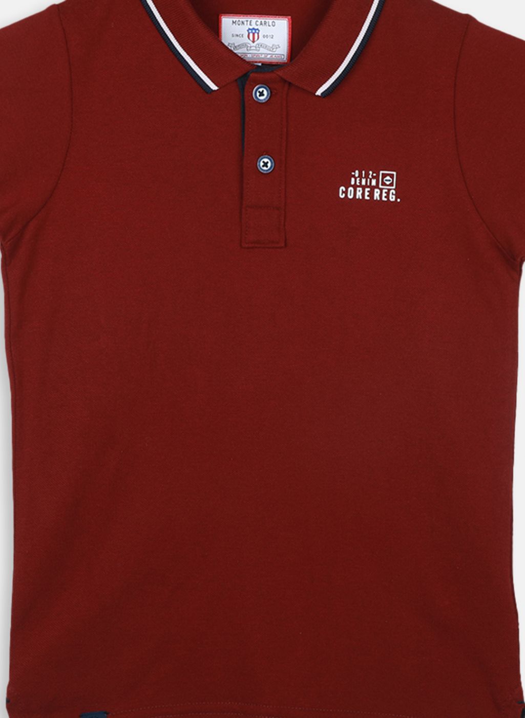 Boys Maroon Printed T-Shirt