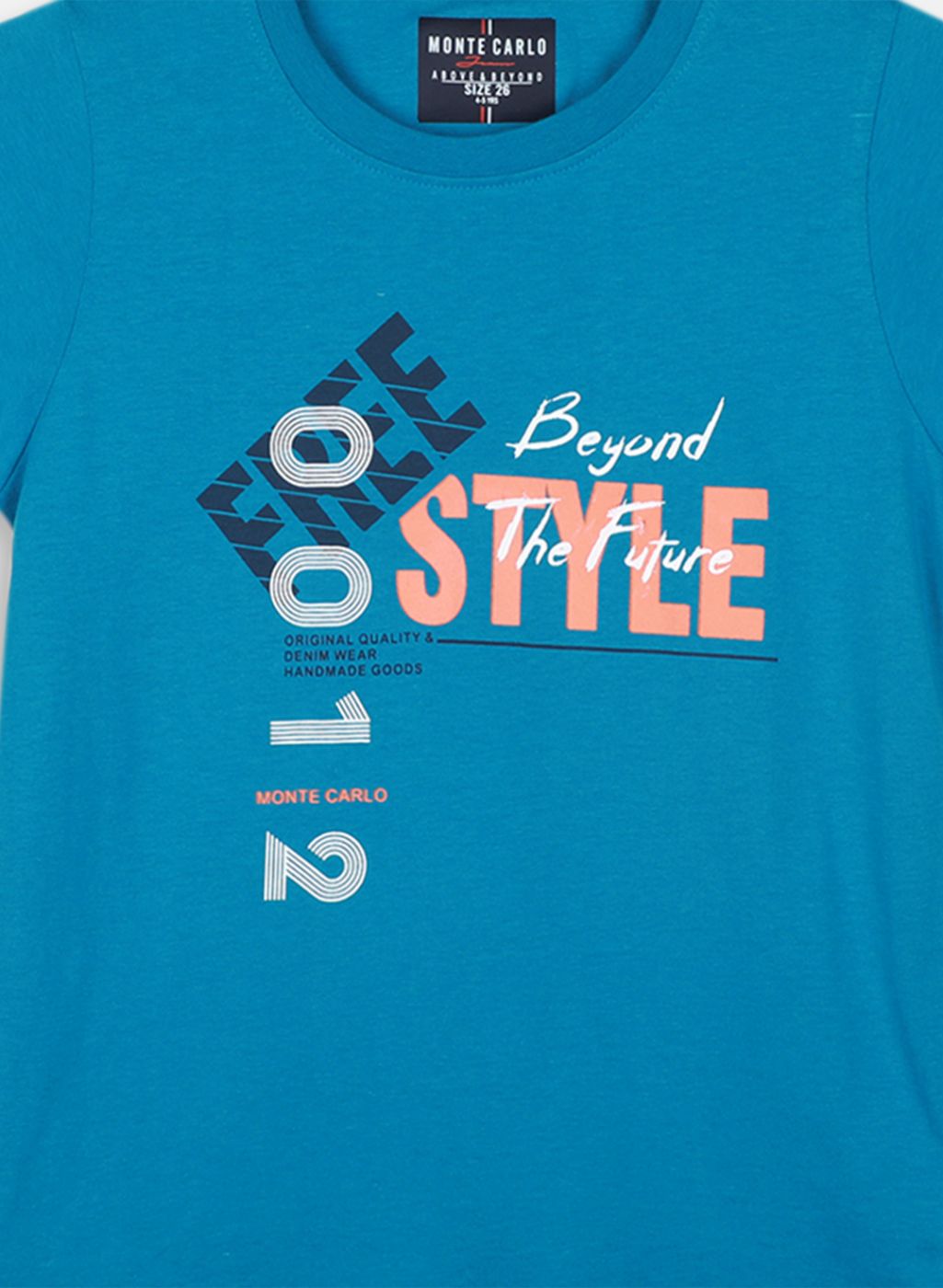 Boys Blue Printed T-Shirt