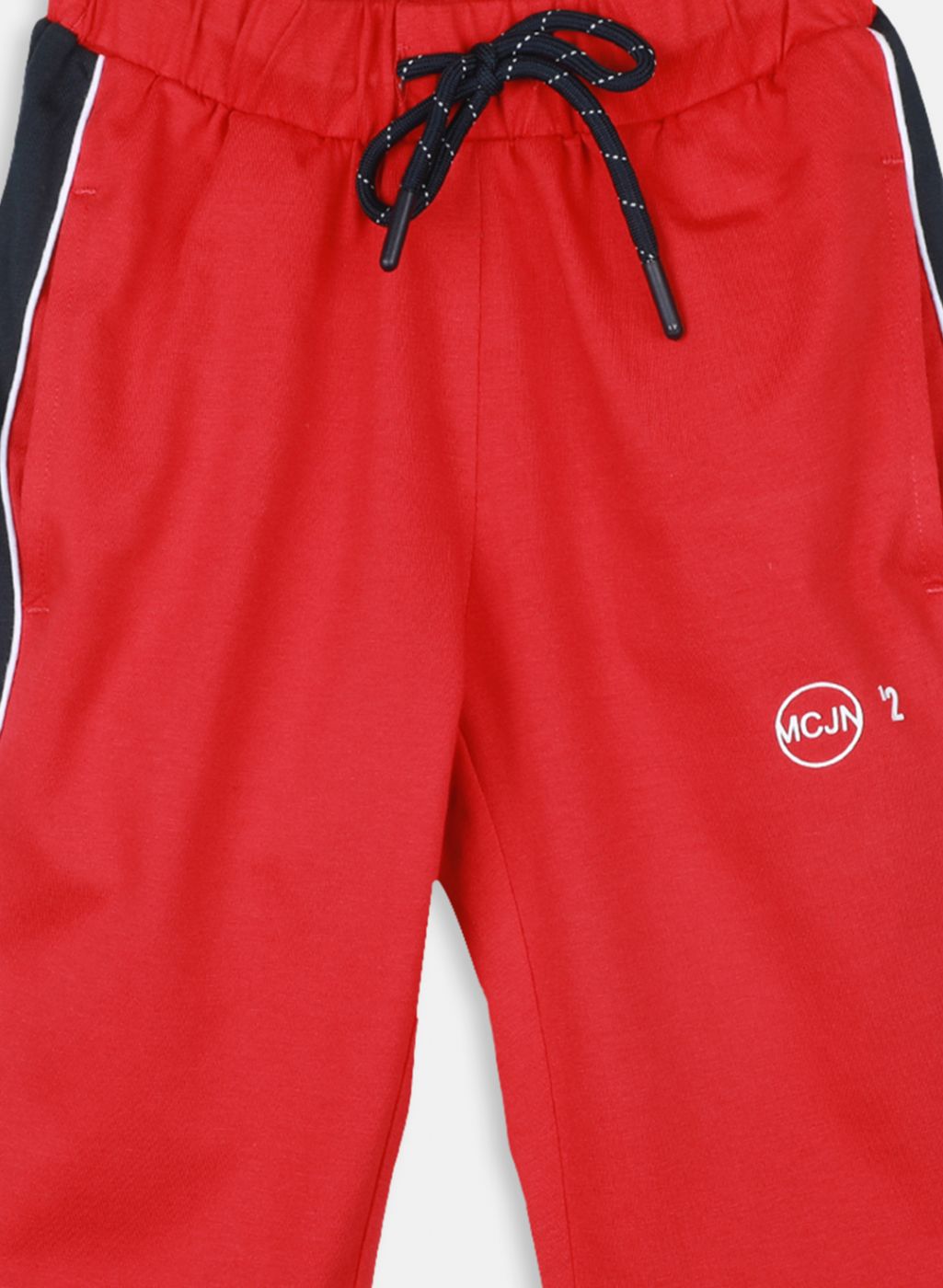 Boys Red Printed Capri