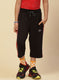 Boys Black Printed Capri