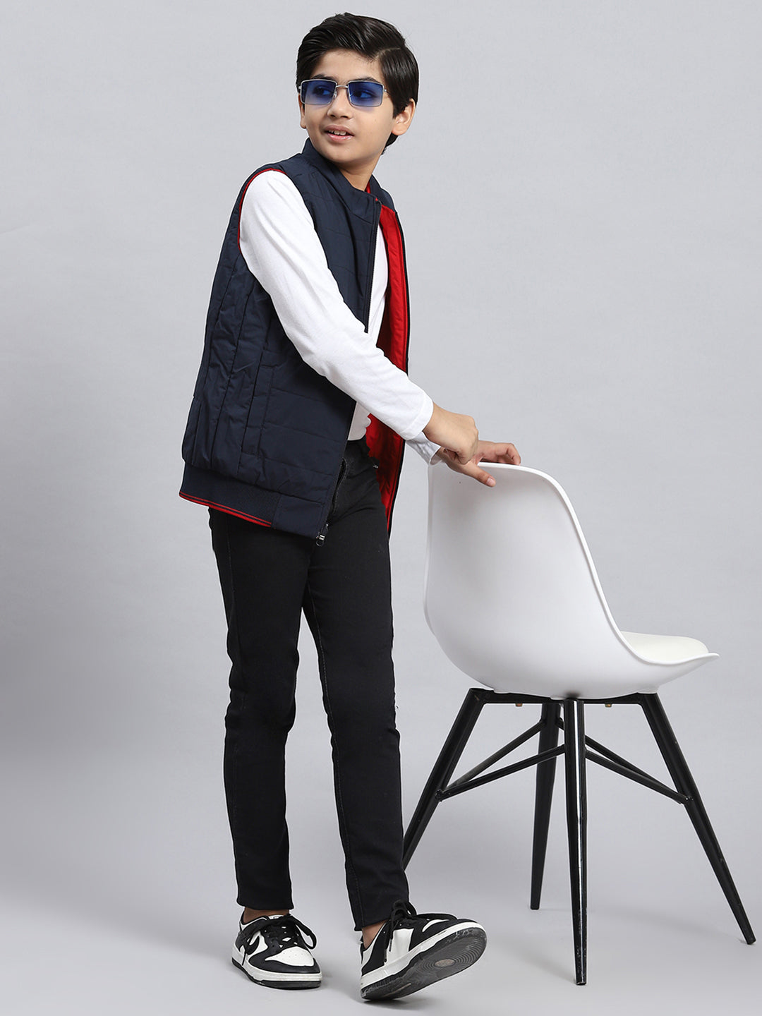 Boys Red & Blue Reversible Jacket