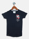 Boys Navy Blue Printed T-Shirt