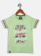 Boys Green Printed T-Shirt