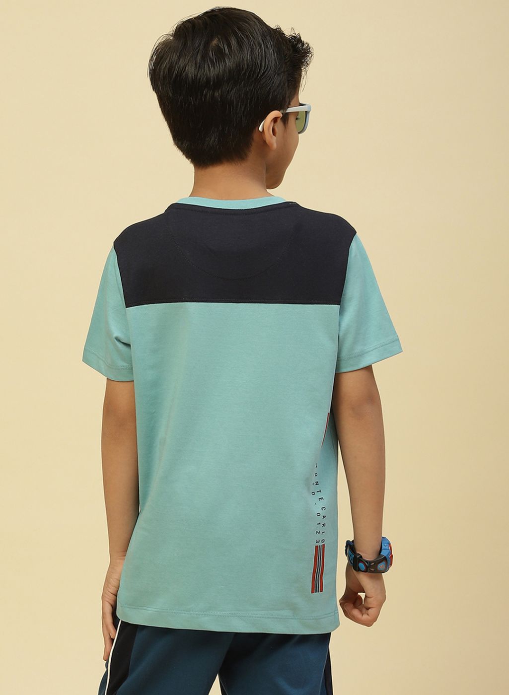 Boys Green Printed T-Shirt