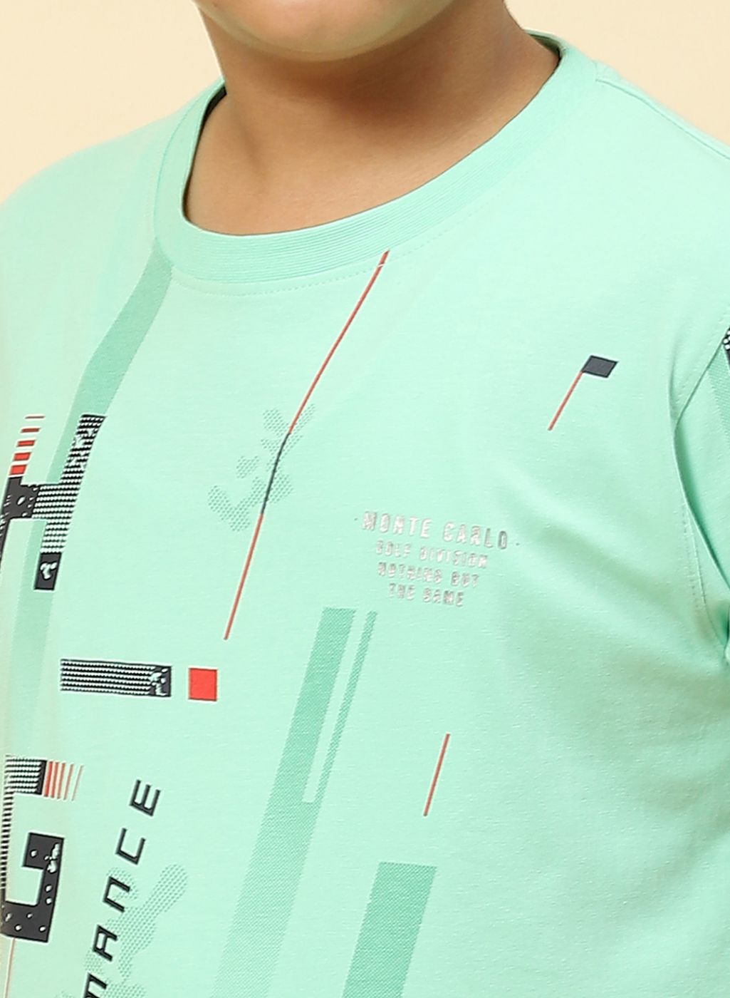 Boys Green Printed T-Shirt