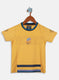 Boys Mustard Printed T-Shirt
