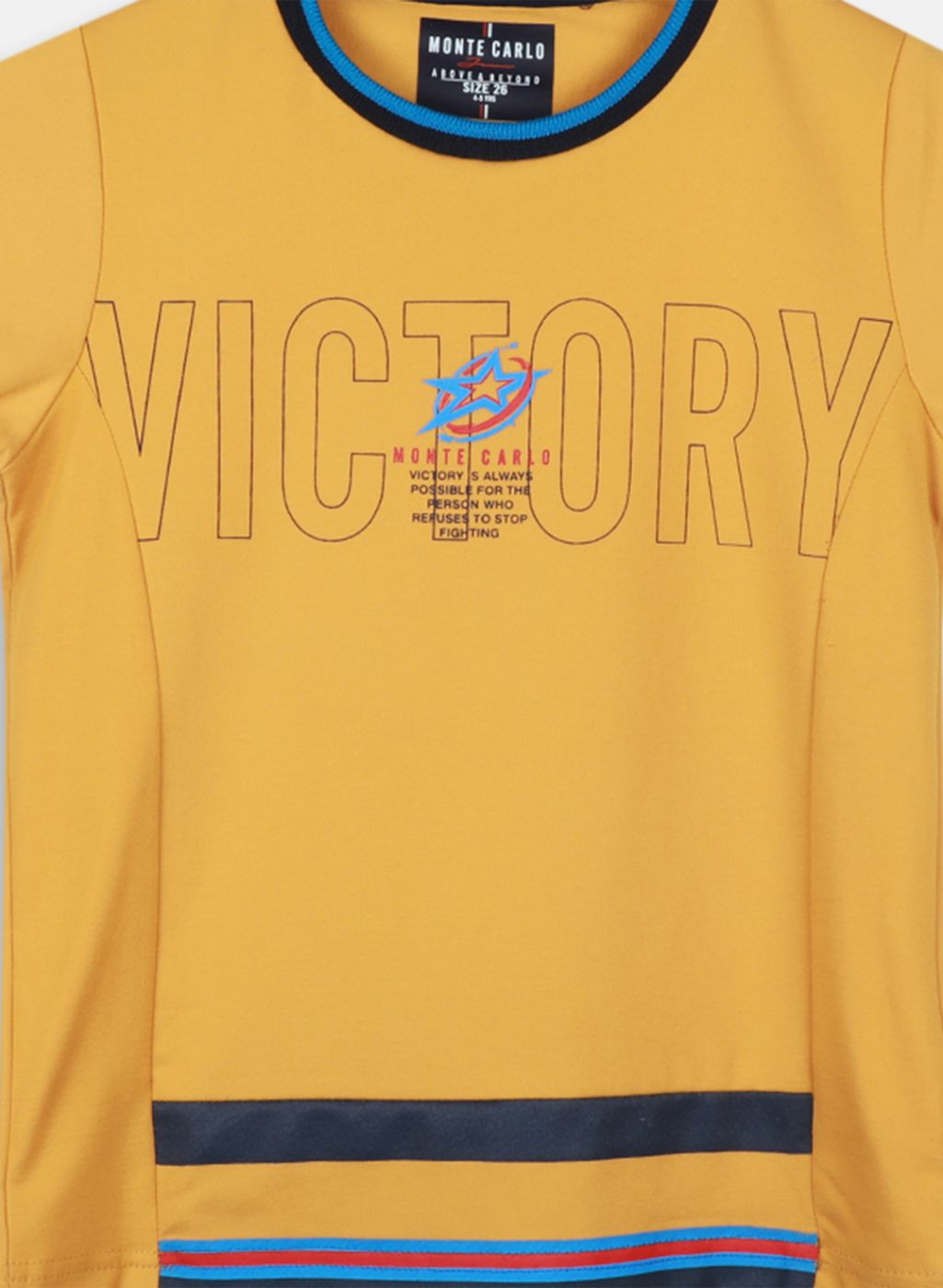 Boys Mustard Printed T-Shirt