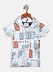 Boys Orange Printed T-Shirt
