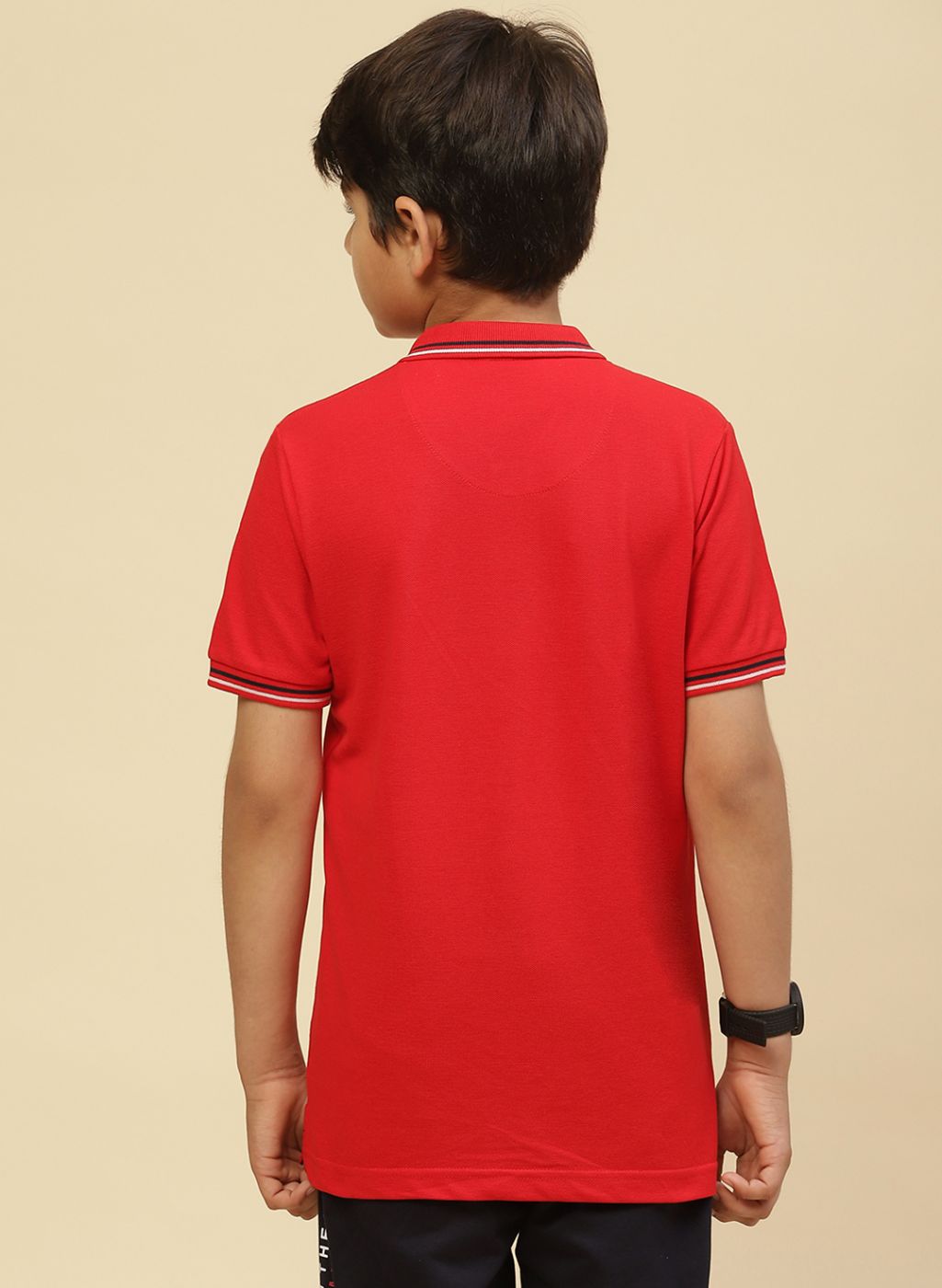 Boys Red Printed T-Shirt