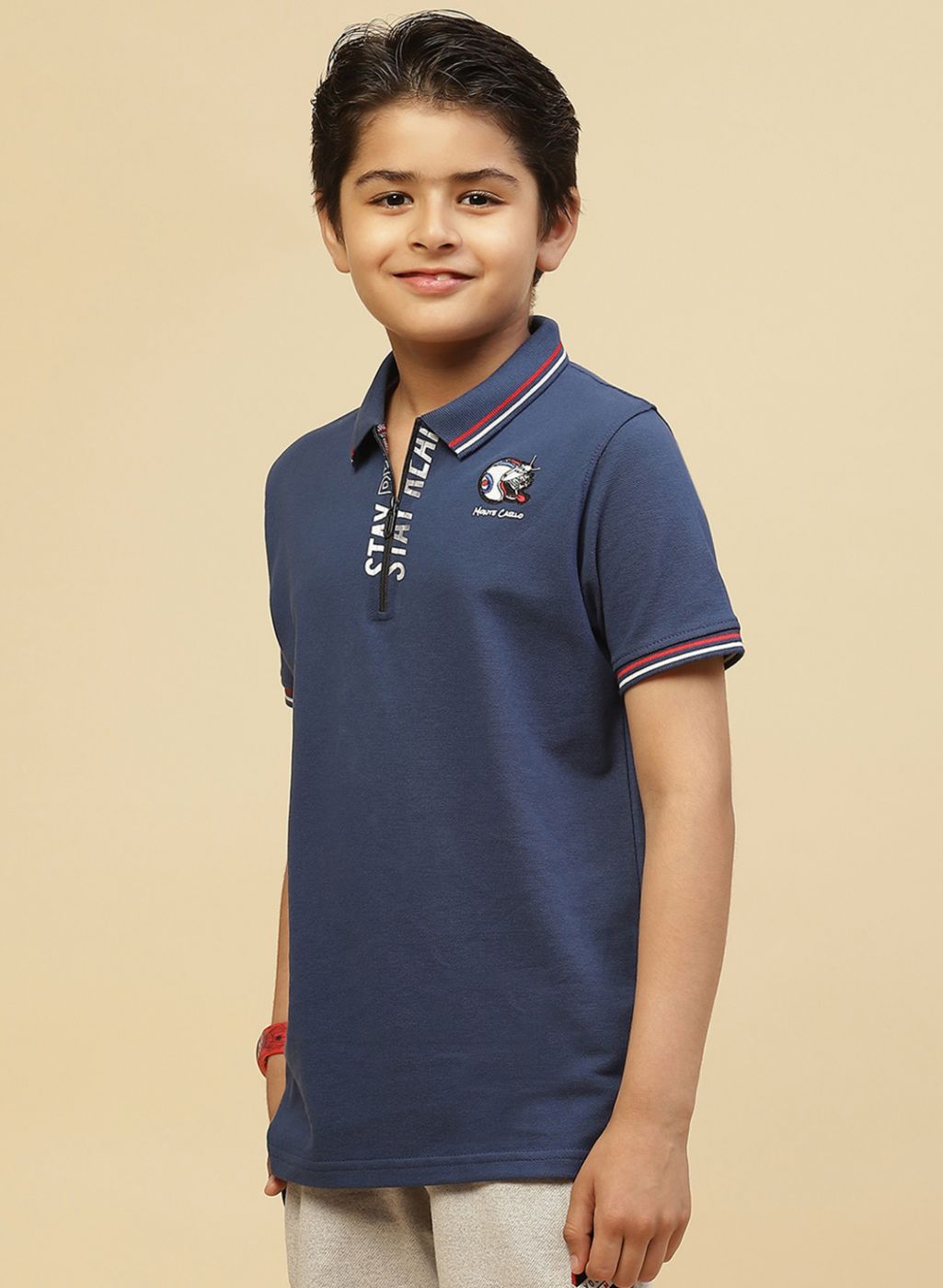 Boys Blue Printed T-Shirt