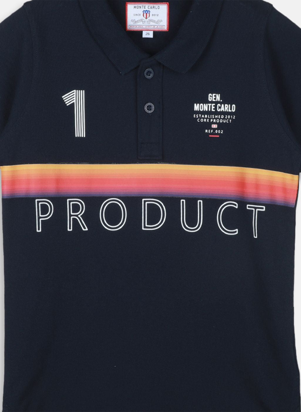 Boys Navy Blue Printed T-Shirt