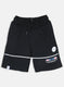 Boys Black Printed Bermuda