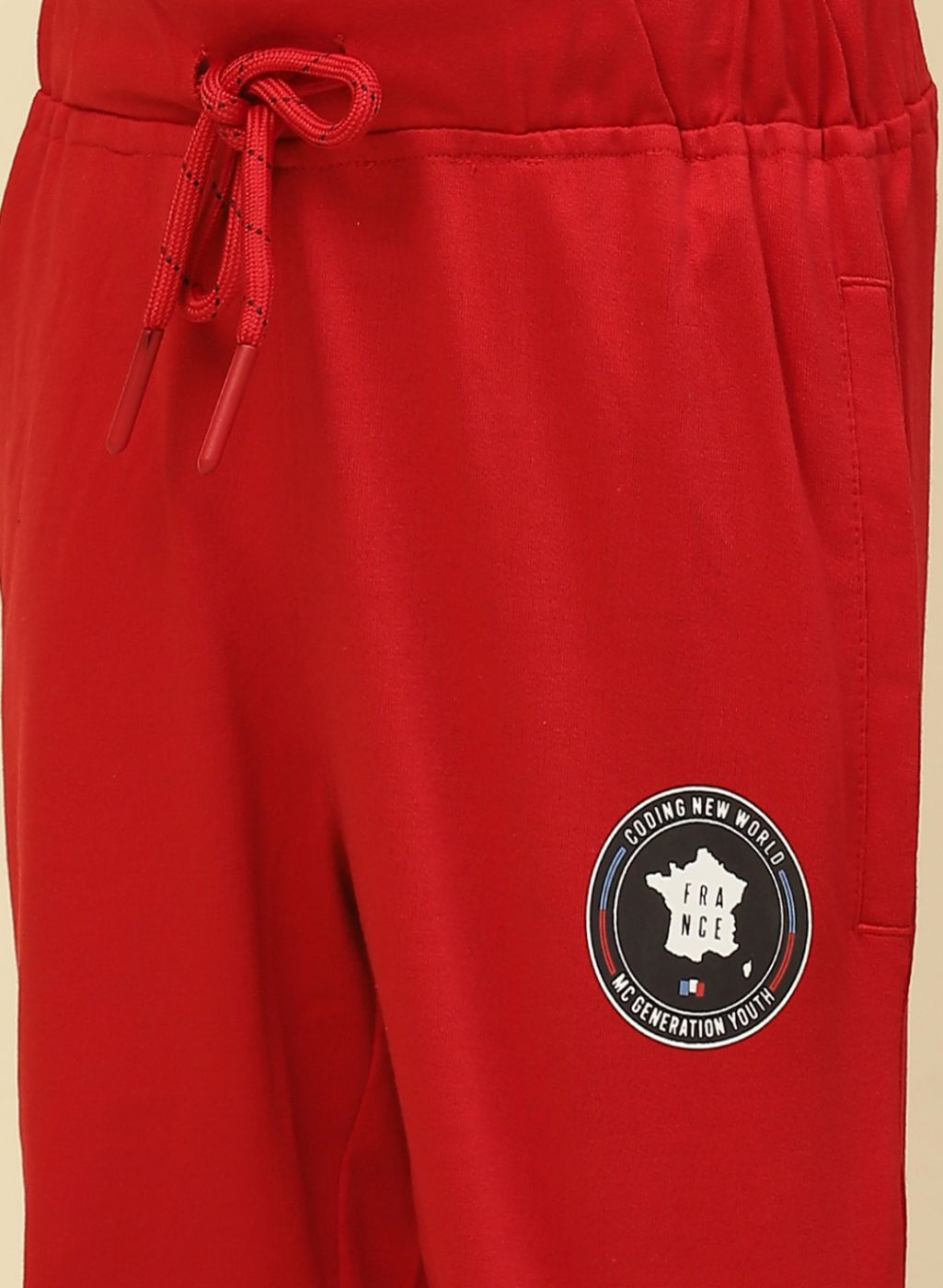 Boys Red Regular Fit Lower