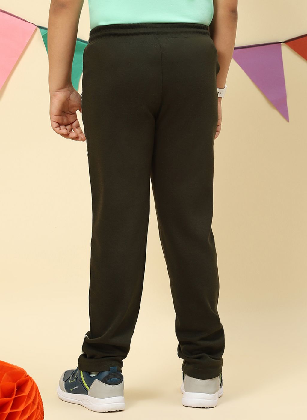 Boys Olive Regular Fit Lower