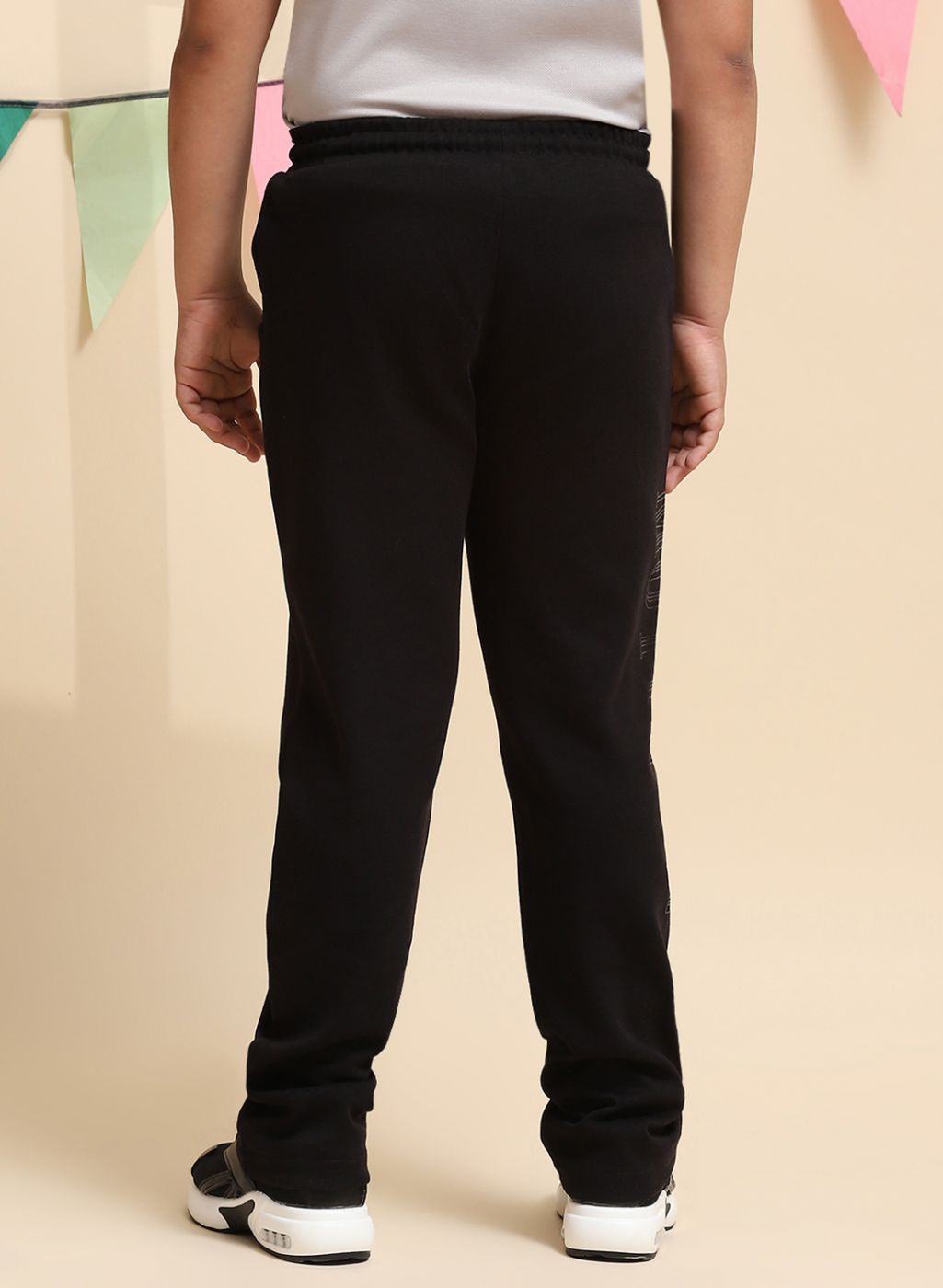 Boys Black Regular Fit Lower