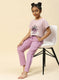 Girls Purple Regular Fit Lower