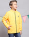 Boys Yellow Solid Stand Collar Full Sleeve Boys Jacket