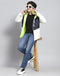 Boys White Solid Collar Full Sleeve Boys Jacket