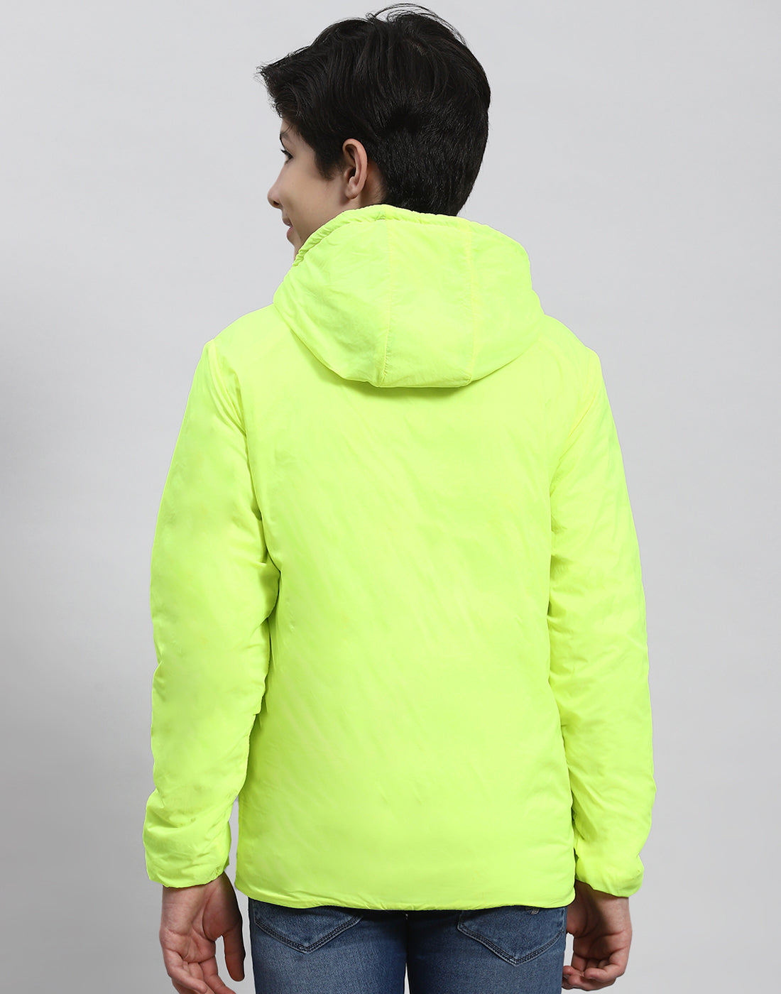 Boys White Solid Collar Full Sleeve Boys Jacket