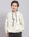 Boys Beige Printed F Neck Full Sleeve Sweatshirt