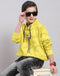 Boys Yellow Printed F Neck Full Sleeve Sweatshirt