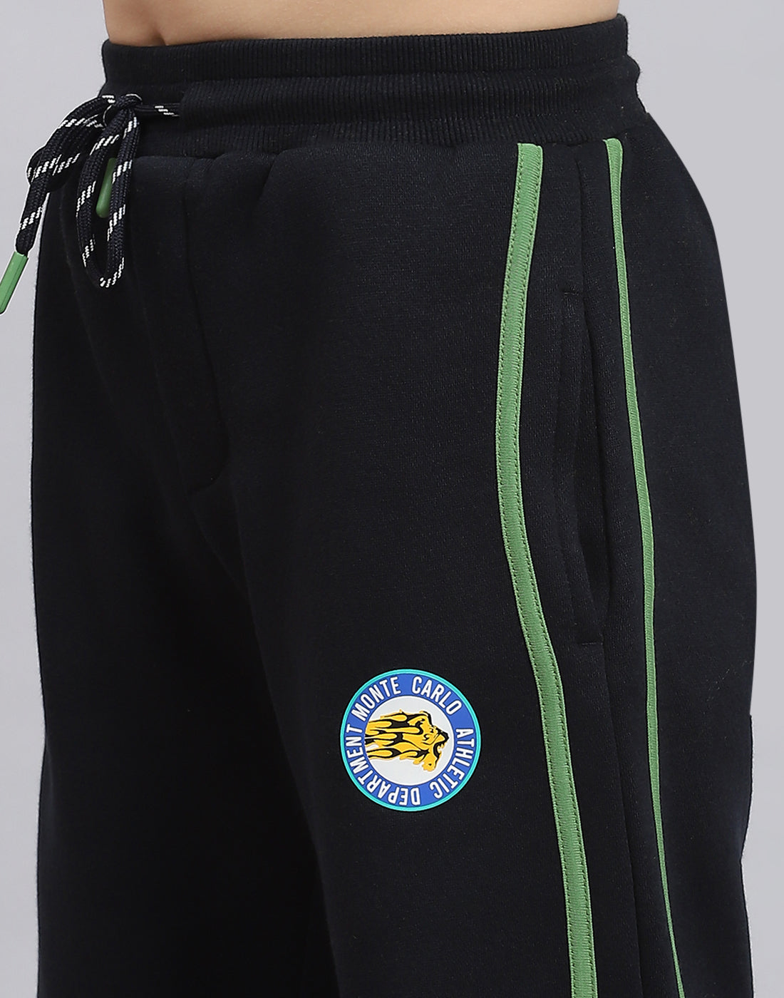 Boys Yellow Printed Round Neck Full Sleeve Tracksuit