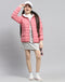 Girls Pink Solid Hooded Full Sleeve Girls Jacket