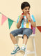 Boys Blue Solid Capri