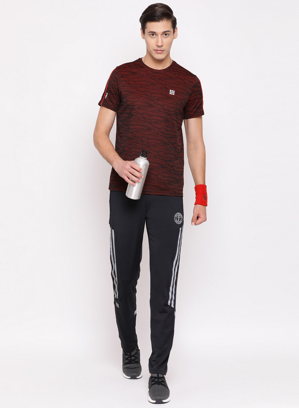 Rock.it Mahroon Round Neck Regular Fit T-Shirt