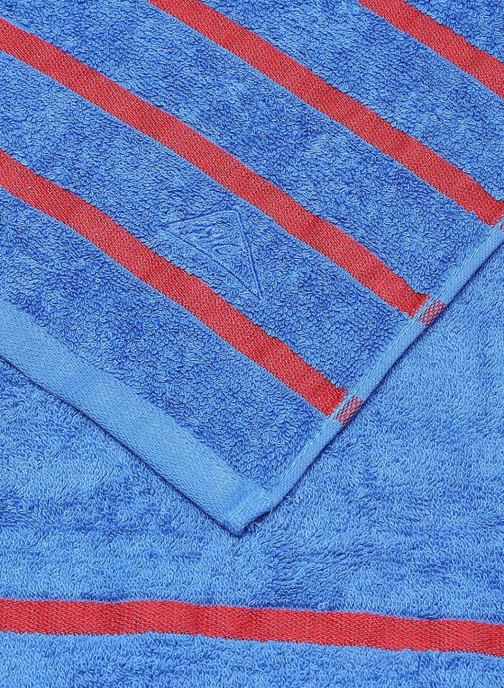 Red & Blue Cotton 525 GSM Bath Towel (Pack of 2)