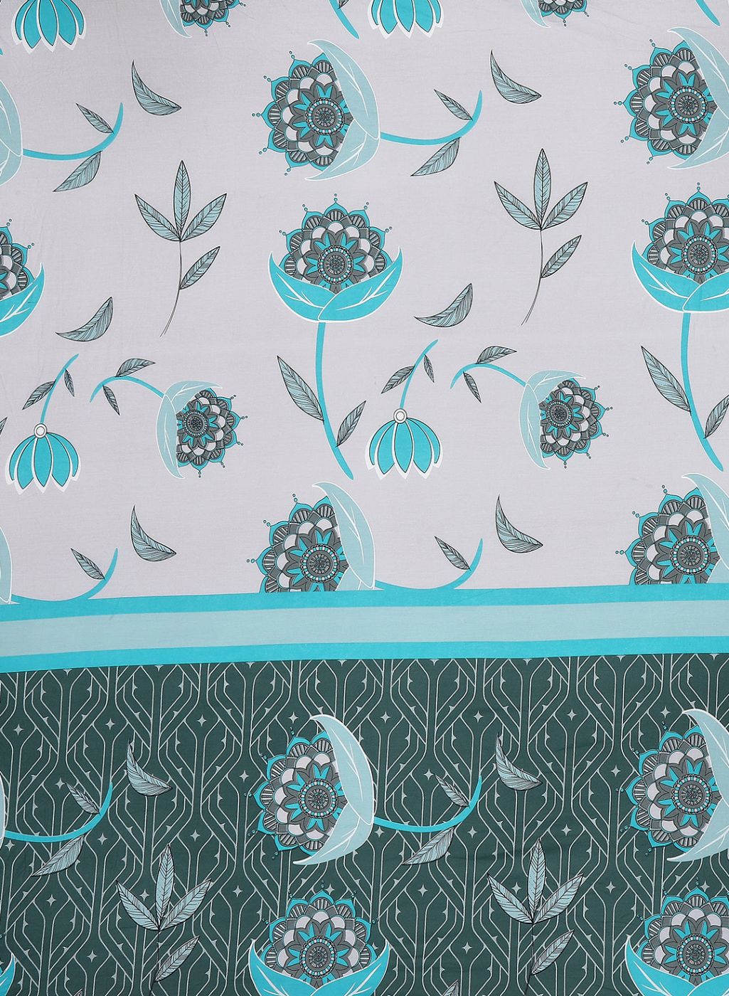 144TC Pure Cotton Single Bedsheet with 2 Pillow Covers