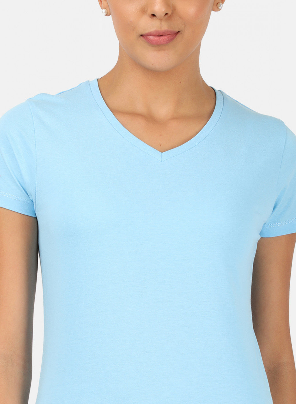 Womens Blue & Sea Green Plain Top 2Pc Set